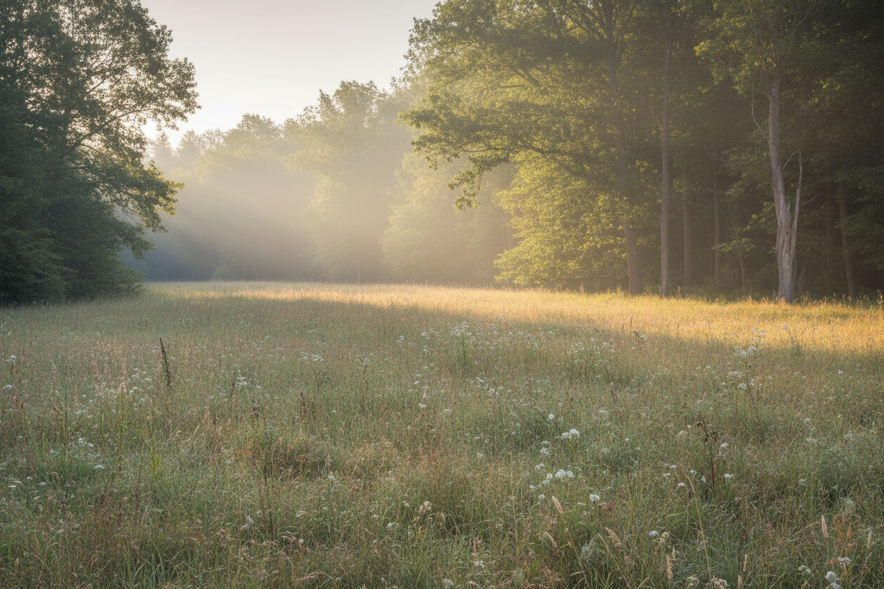 soft neutral tones nature field forest